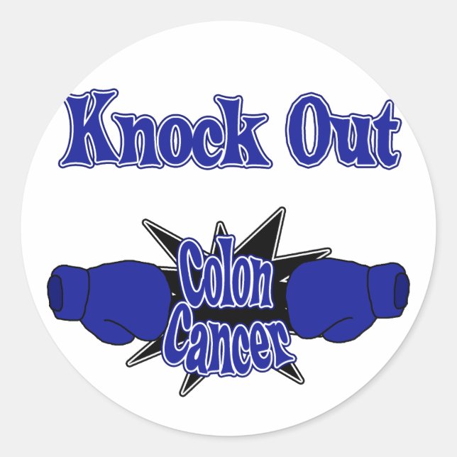 Colon Cancer Runder Aufkleber (Vorderseite)