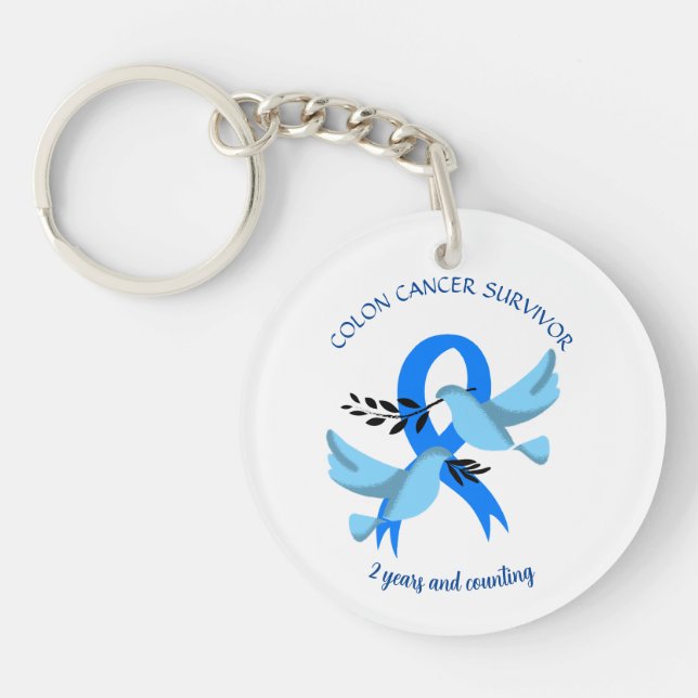 Colon Cancer Survivant 2 ans Cadeau Personnaliser (Devant)