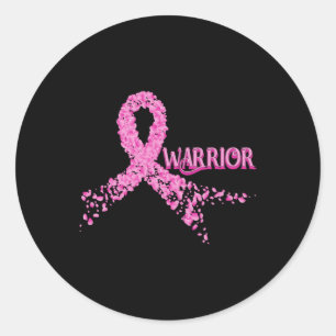 Colon Cancer Warrier Awareness Pink Ribbon Runder Aufkleber