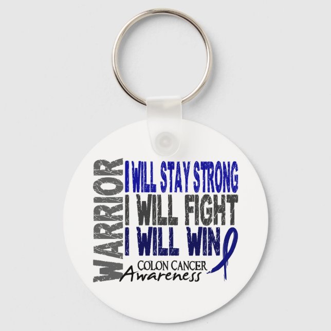Colon Cancer Warrior Schlüsselanhänger (Vorderseite)