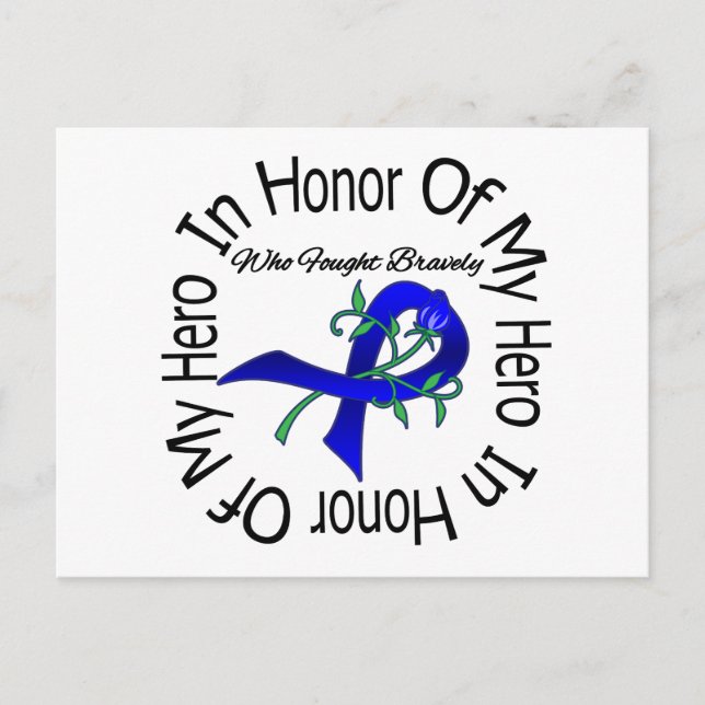 Colon Cancer zu Ehren meines Helden Postkarte (Vorderseite)