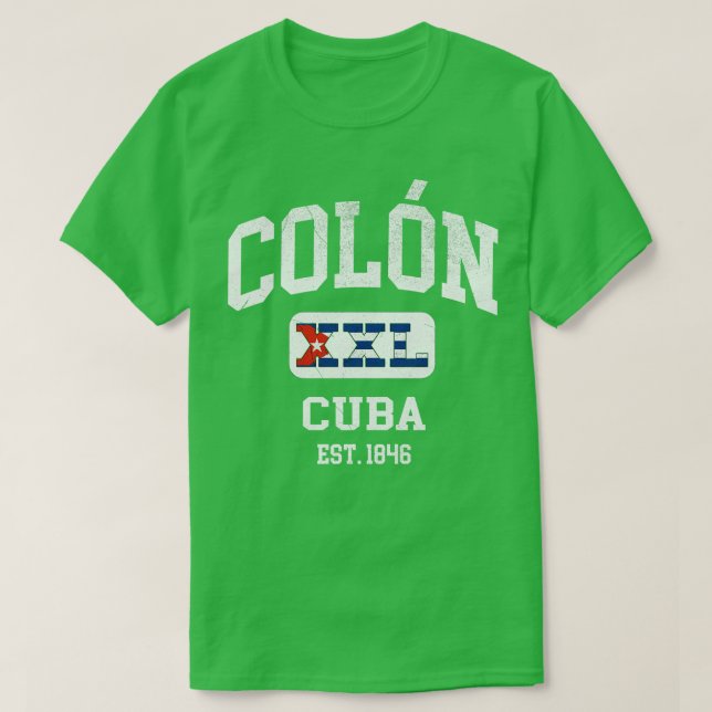 Colon Cuba XXL Athletisches Design 1 T-Shirt (Design vorne)