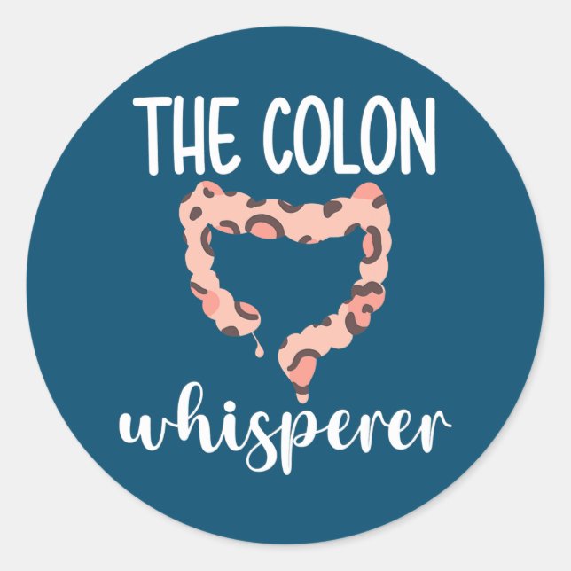 Colon Whisperer Gastroenterologist Runder Aufkleber (Vorderseite)