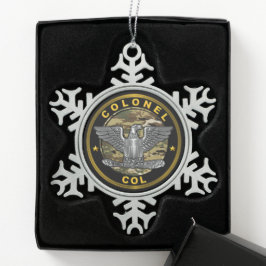 Colonel schneeflocken Zinn-Ornament