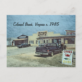 Colonial Beach, Virginia ca. 1985 Postkarte