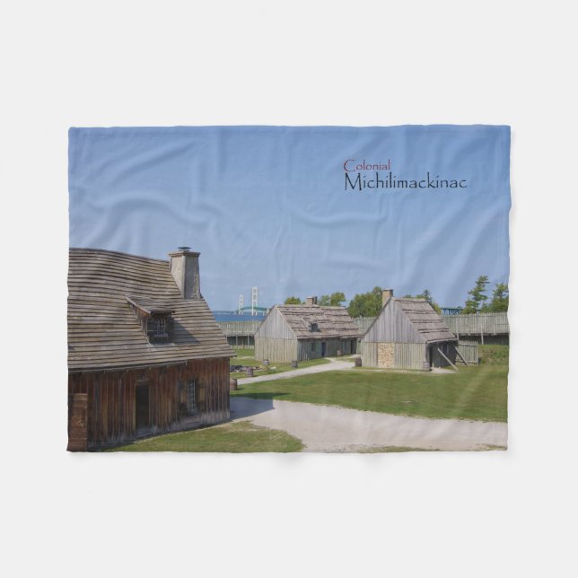 Colonial-Michilimackinac-Fleecedecke Fleecedecke (Vorderseite (Horizontal))