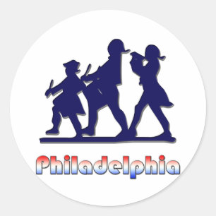 Colonial Philadelphia Runder Aufkleber
