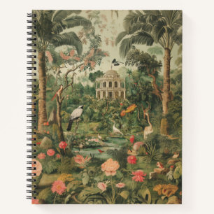 Colonial Safari Garden Daydream Spiral Notebook Notizbuch
