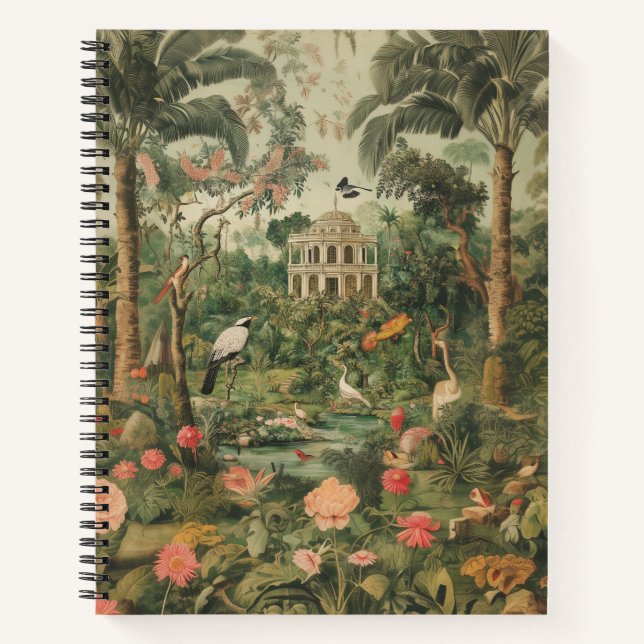 Colonial Safari Garden Daydream Spiral Notebook Notizbuch (Vorderseite)