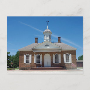 Colonial Williamsburg Courthouse Postkarte