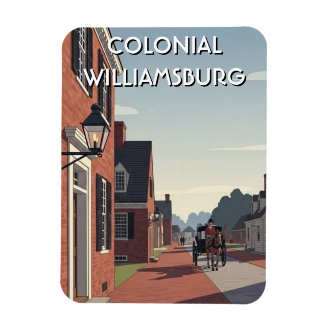 Colonial Williamsburg Virginia Souvenir Magnet (Vertikal)