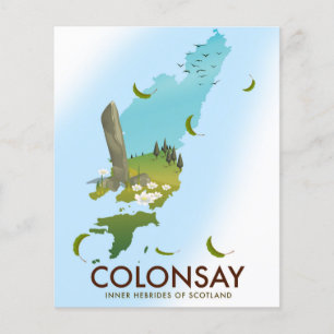 Colonsay Inner Hebrides of Scotland travel poster