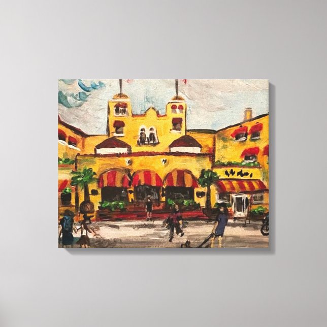 "Colony Hotel at Delray Beach" von Willowcatdesign Leinwanddruck (Vorderseite)