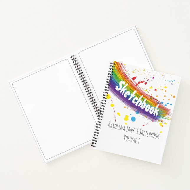 Color Art Niedliche personalisierte Kinderskizze Notizbuch (Innenseite)