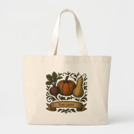 Color Autumn Harvest Personalized Jumbo Stoffbeutel
