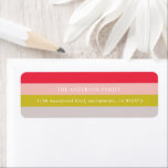Color Bar Christmas Return Address Label_Candy<br><div class="desc">Rückadressschild mit modernen Streifen,  perfekt für Weihnachten und Feierlichkeiten.</div>