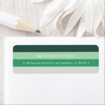 Color Bar Christmas Return Address Label_leaf<br><div class="desc">Rückadressschild mit modernen Streifen,  perfekt für Weihnachten und Feierlichkeiten.</div>