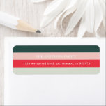 Color Bar Christmas-Rücksendeadresse<br><div class="desc">Rückadressschild mit modernen Streifen, perfekt für Weihnachten und Feierlichkeiten.</div>