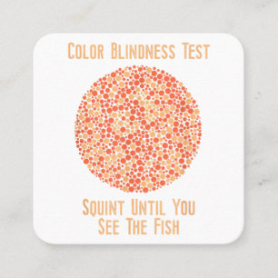 Color Blind T Shirt - Funny Color Blindest Quadratische Visitenkarte