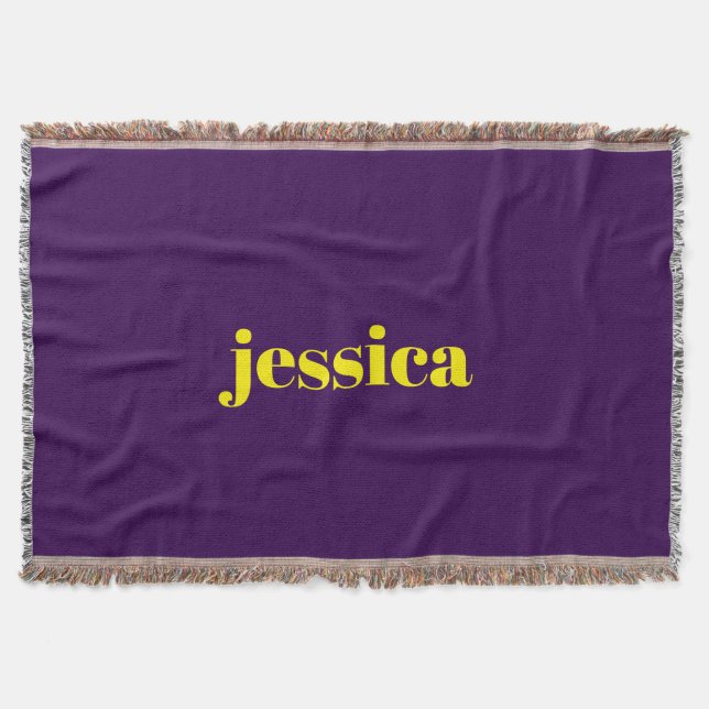 Color block minimalist custom name  decke (Vorderseite)