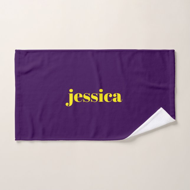 Color block minimalist custom name  handtuch (Handtuch)
