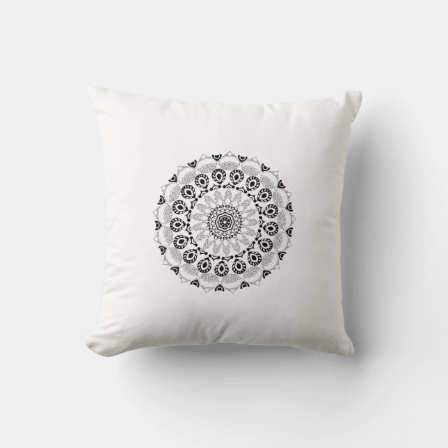 Color Burst Mandala Dekorative Kissen (Vorderseite)
