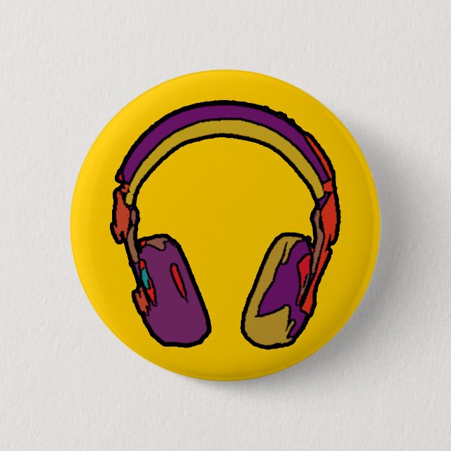 Color Dj Kopfhörer Button (Vorderseite)