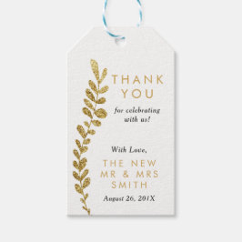 Color Editable Gold Leaf Vielen Dank für Ihre Unte Geschenkanhänger