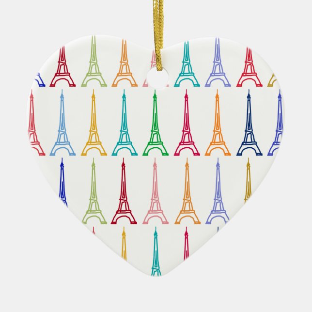 color eiffel towers pattern keramik ornament (Vorne)