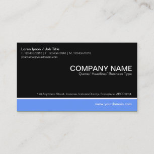Color Footer - Baby Blue mit Black Visitenkarte