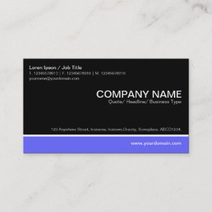 Color Footer - Electric Blue mit Black Visitenkarte