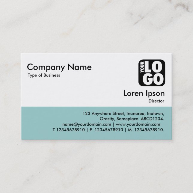 Color Footer - Lt Blue Green Visitenkarte (Vorderseite)