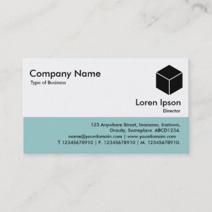 Color Footer - Lt Blue Green Visitenkarte