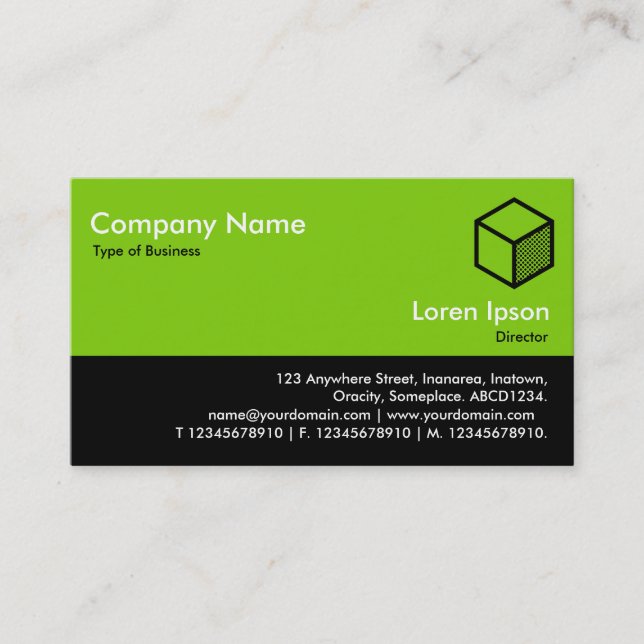 Color Footer - Martian Green und Black Visitenkarte (Vorderseite)