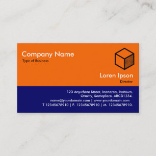 Color Footer - Orange and Deep Navy Visitenkarte