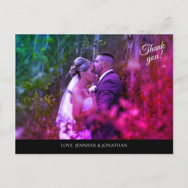 Color Foto & Black Vielen Dank Postcard Postkarte (Vorderseite)