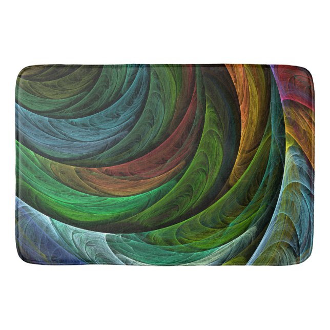 Color Glory Modernes Abstraktes Kunstmuster Elegan Badematte (Vorderseite)