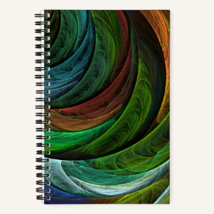 Color Glory Modernes Abstraktes Kunstmuster Elegan Notizbuch