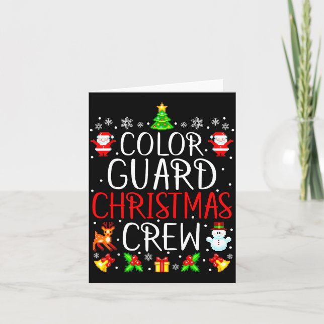 Color Guard Christmas Crew Matching Xmas  Karte (Vorderseite)