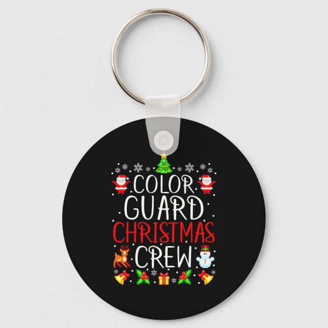 Color Guard Christmas Crew Matching Xmas  Schlüsselanhänger (Vorderseite)