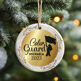Color Guard Marching Band Weihnachtsdekoration Keramik Ornament