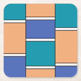 Color Harmony Rechteckiger Pappuntersetzer