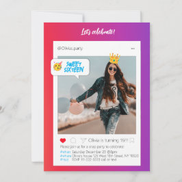 Color InstaParty Geburtstagseinladung Einladung