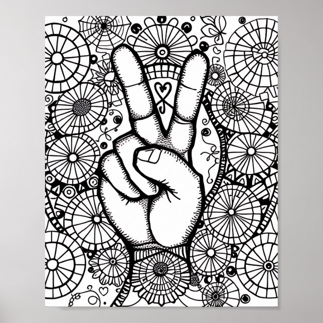 Color it Peace Print, Value Poster Paper (Matte) (Vorne)