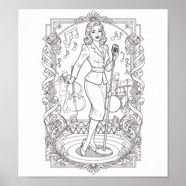 COLOR IT YOURSELF! Adult Coloring Book Poster (Vorne)