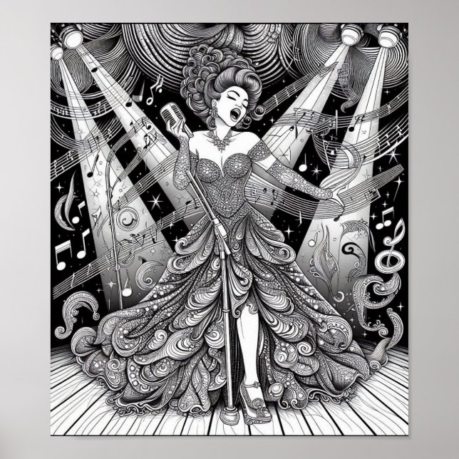 COLOR IT YOURSELF! Adult Coloring Book Poster (Vorne)