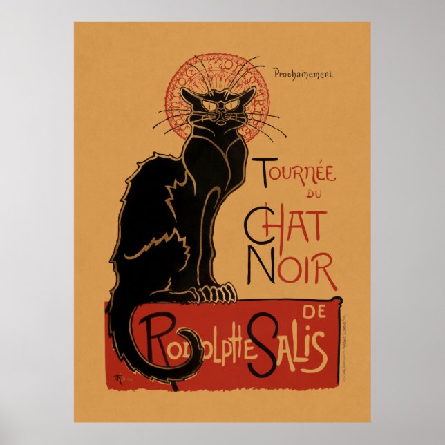 Color lithograph of the Tournée du Chat Noir Poster (Vorne)