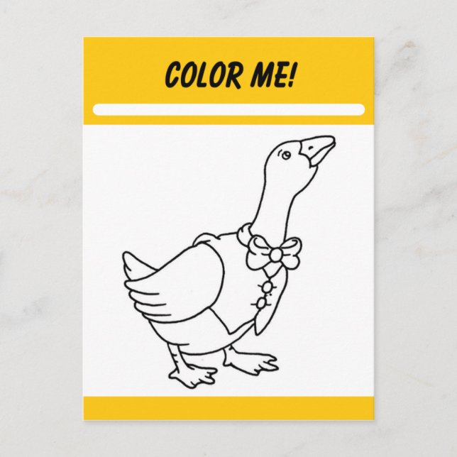 Color Me Activity Card Postkarte (Vorderseite)