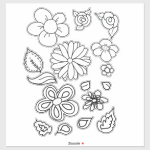 Color Me Blume Whimsikkunst Aufkleber
