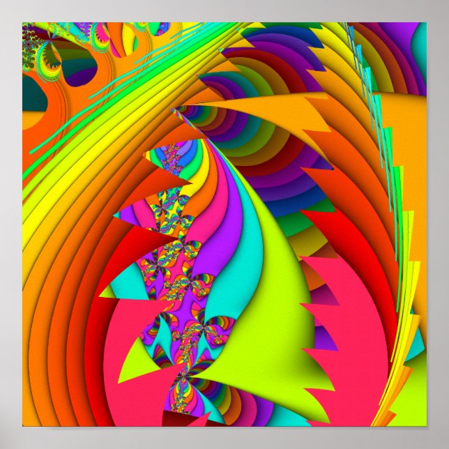 Color Me Bright #3 Fraktal Poster (Vorne)